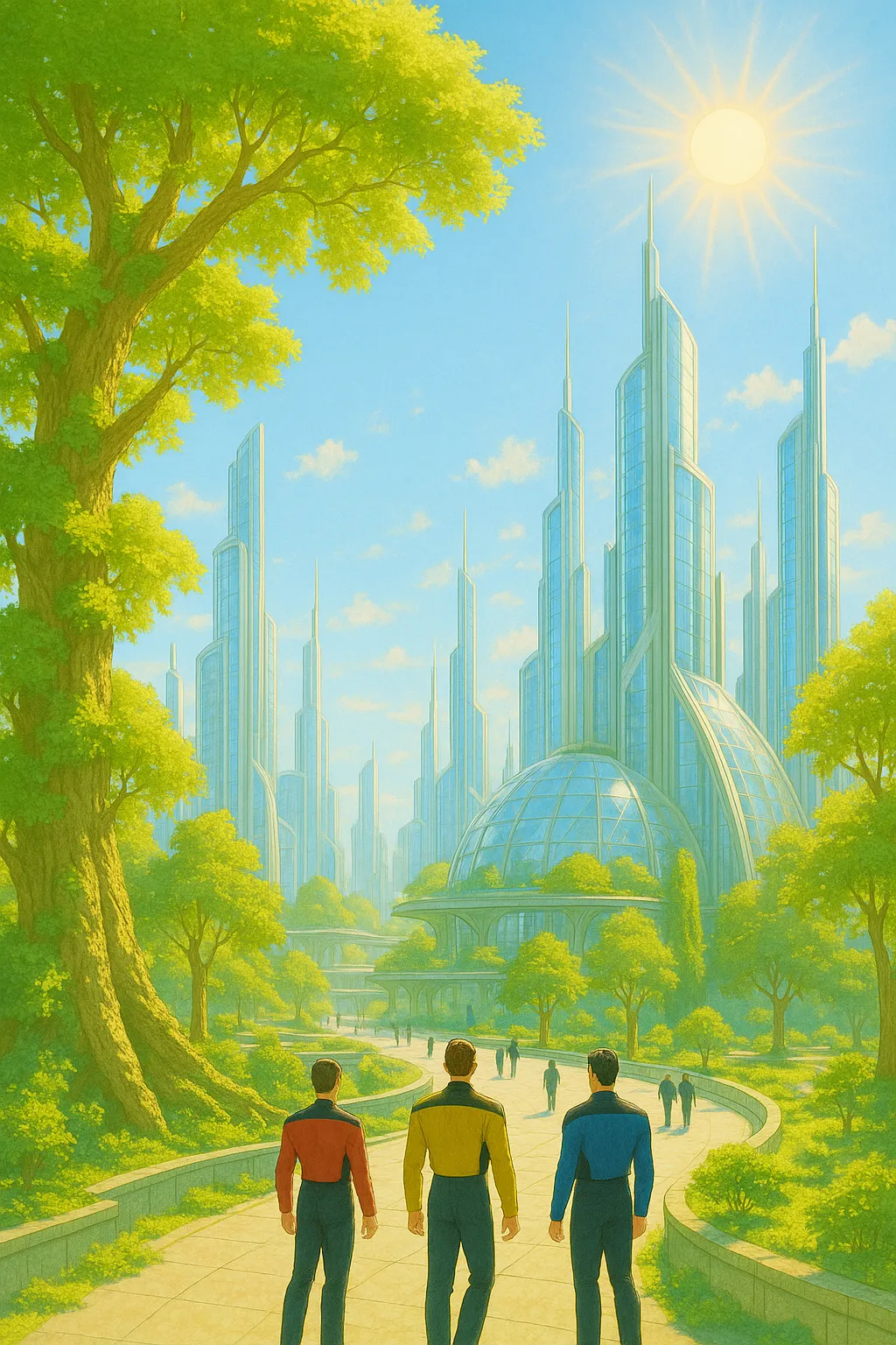 Notre Éthique 1 Vision solarpunk de la Fédération, entre nature et technologie